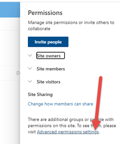 Change the sharing settings for a site - SharePoint in Microsoft